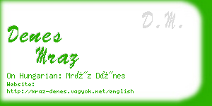 denes mraz business card